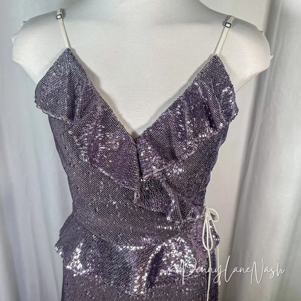 Rebecca Minkoff Sequined  Ruffled Tank & Skirt Set - Picture 6 of 15